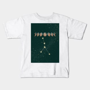 Cancer zodiac Moon phases Kids T-Shirt